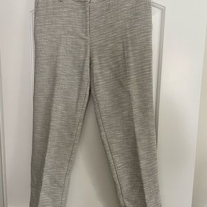 Ann Taylor Size 8 Black White Tweed Ankle Pants